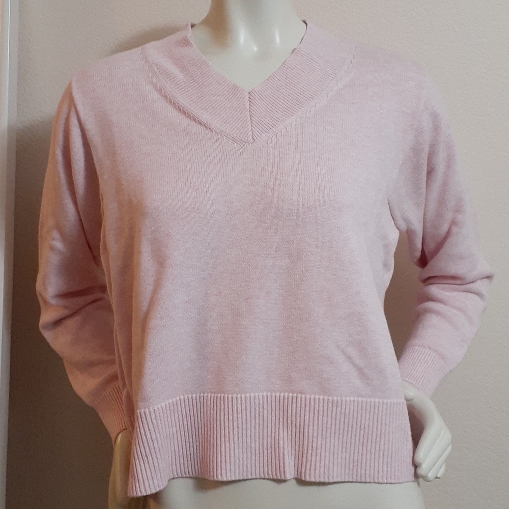 Pink v neck sweater